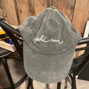Grey embroidered Phi Mu hat